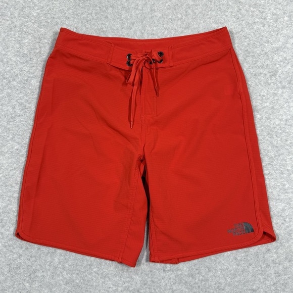 North Face Board Shorts Mens 32 Swim Trunks‎ Quick Dry Hiking Beach Outdoor Red - Picture 1 of 12